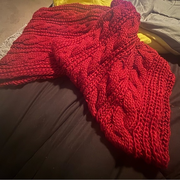 QUEENFUR Winter Women Thick Cable Knit Ribbed Infinity Circle Loop Scarf - Picture 3 of 4